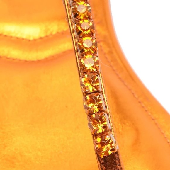SCHUTZ Orange Embellished Sandals - Picture 6 of 12
